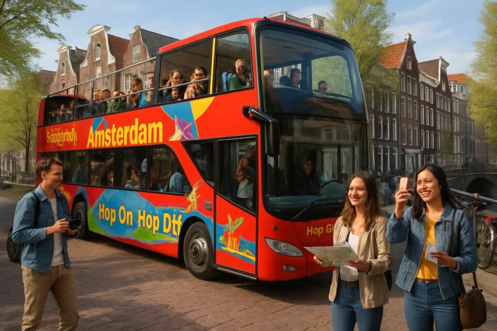découvrez amsterdam à votre rythme avec les billets hop-on hop-off bus. explorez les principaux sites touristiques grâce à des circuits flexibles et profitables.